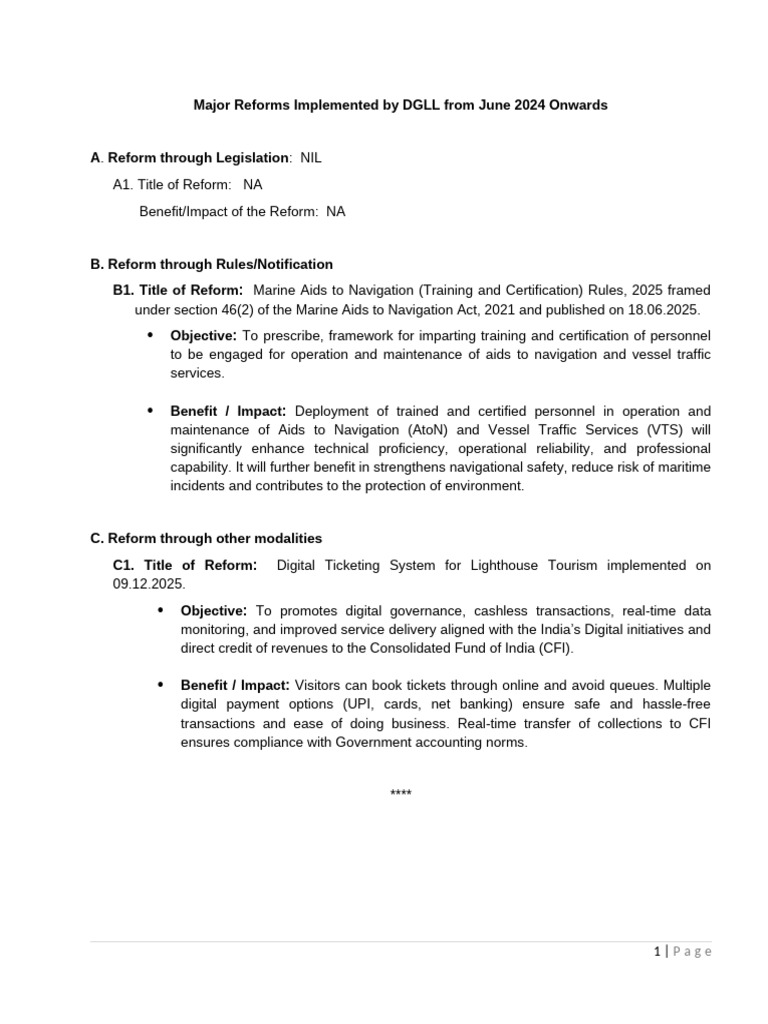 Reform DGLL r1 | PDF