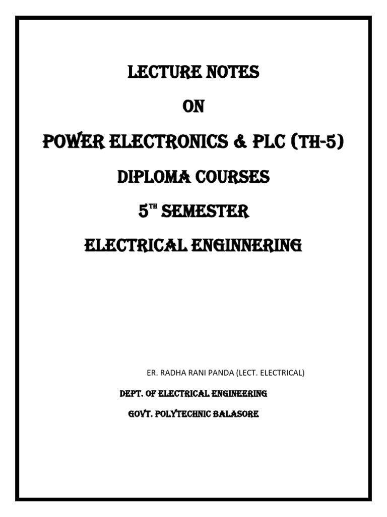 PLC Lecture Note | PDF