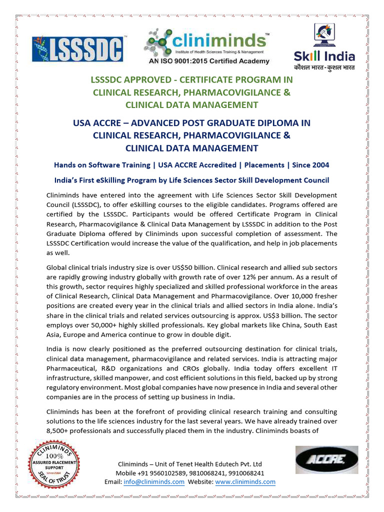CRPVCDM | PDF | Pharmacovigilance | Clinical Trial