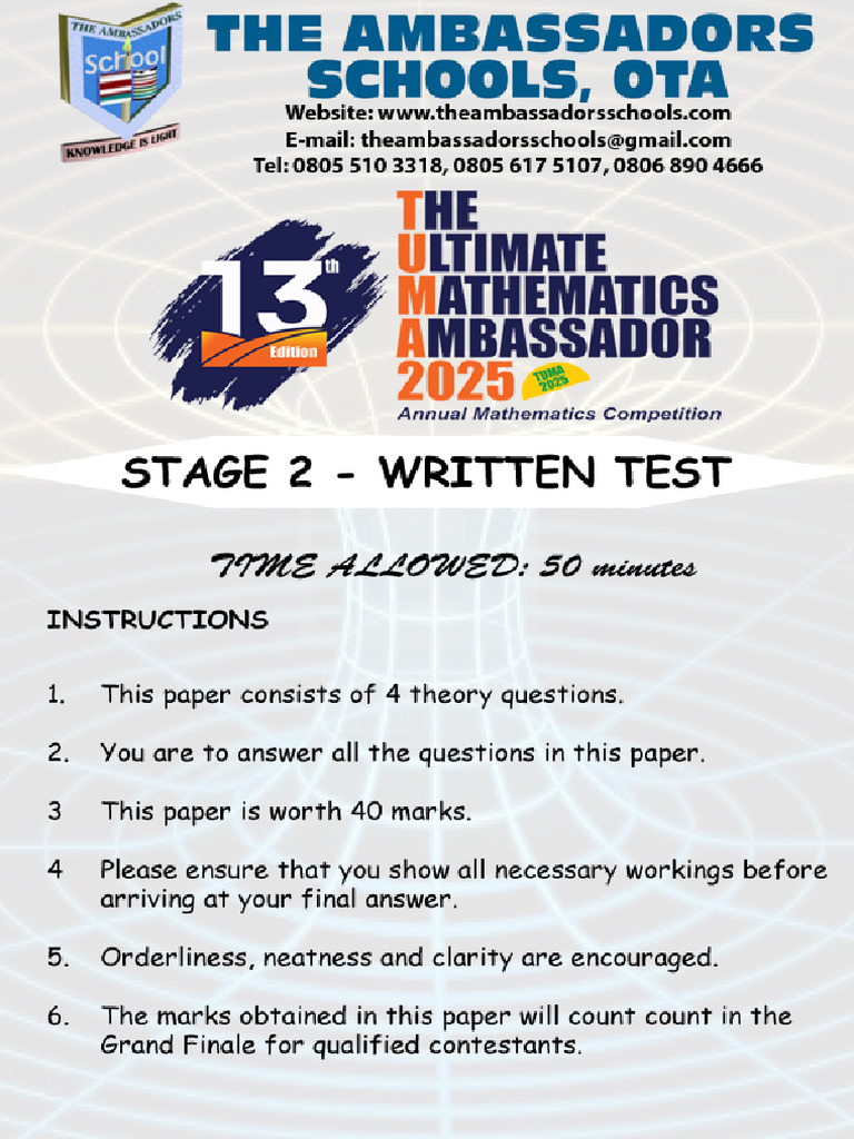 Tuma 2025 Stage 2 Theory | PDF