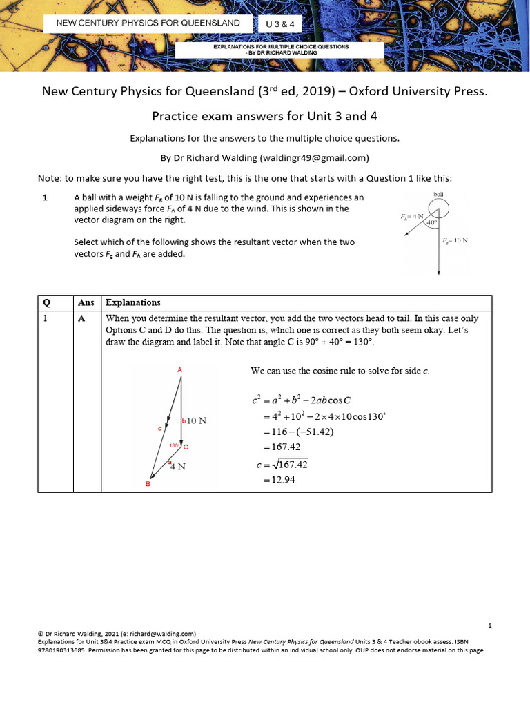 NCPQ Unit 3 4 Paper 1 Practice Exam Answers MCQ | PDF | Elementary ...