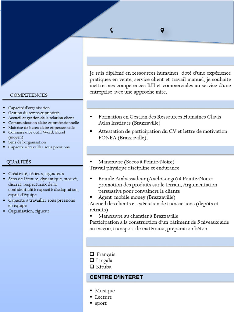 Copie de CV MOUANDA Joseph | PDF