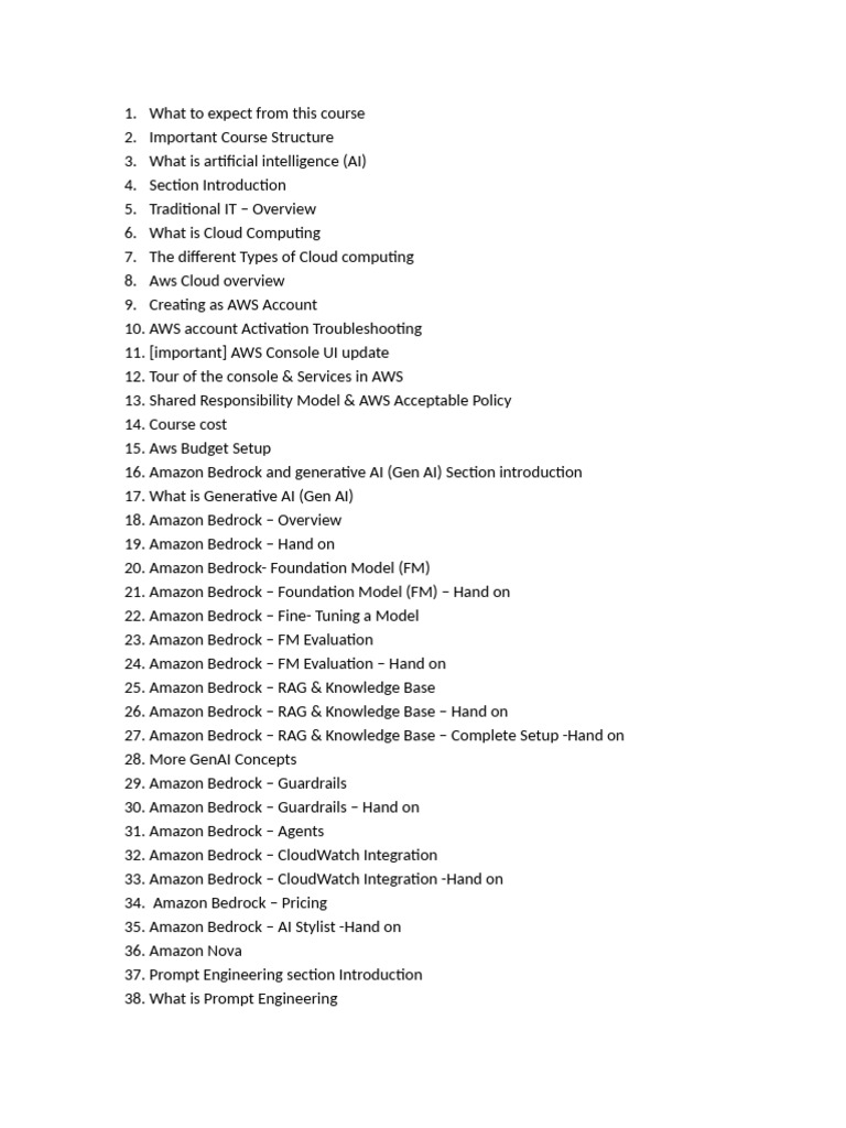 What To Expect From This Course | PDF | Amazon Web Services | Machine ...