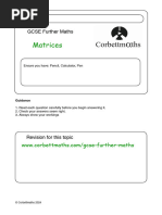 Corbett Maths Column Vector Questions | PDF | Linear Algebra | Mathematics