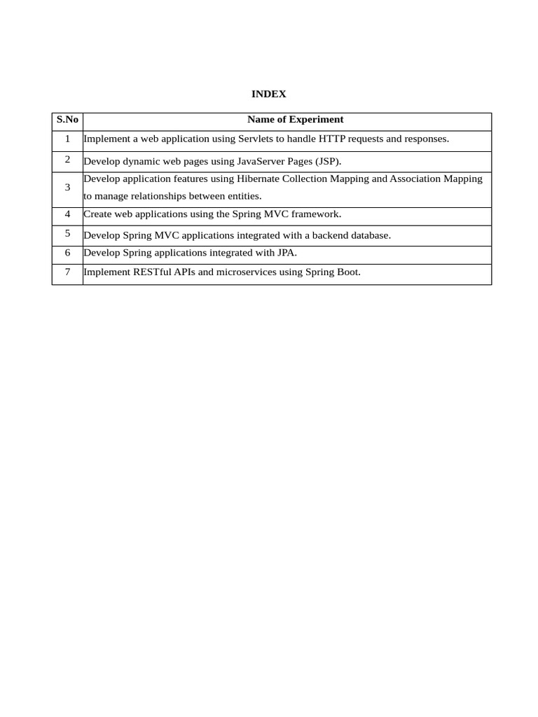 Wad Lab Manual - II Cse - 2025-2026 | PDF | Spring Framework | Software ...