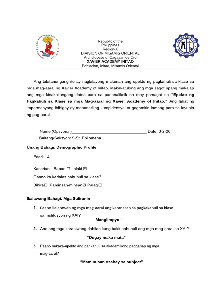 Final Survey | PDF