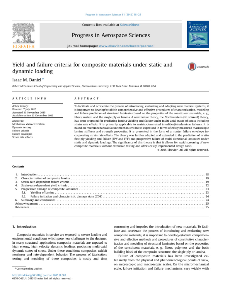 Daniel (2016) Yield and Failure Criteria For Composite Materials Under ...