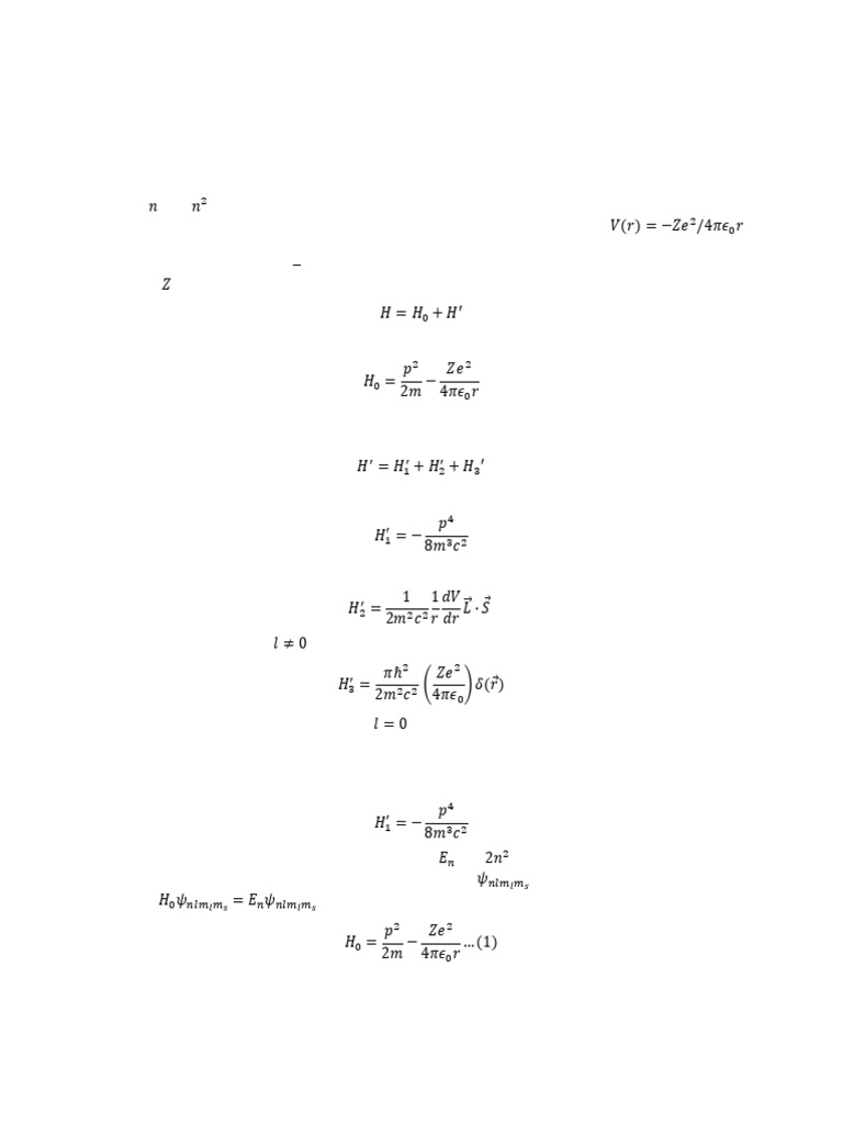 Fine Structure of Hydrogen Spectra | PDF | Quantum Mechanics | Atomic