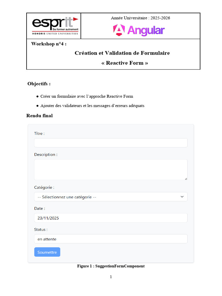 Workshop N°4-Reactive Form | PDF | Informatique