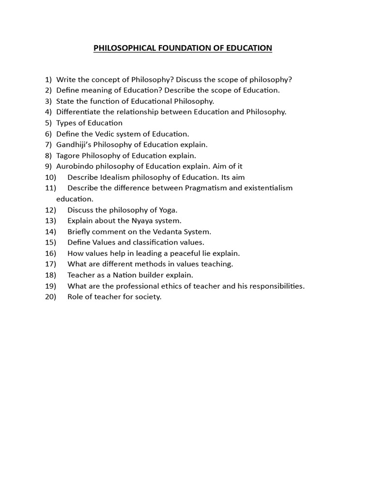 Selective Questions | PDF | Educational Technology | Philosophy Of ...