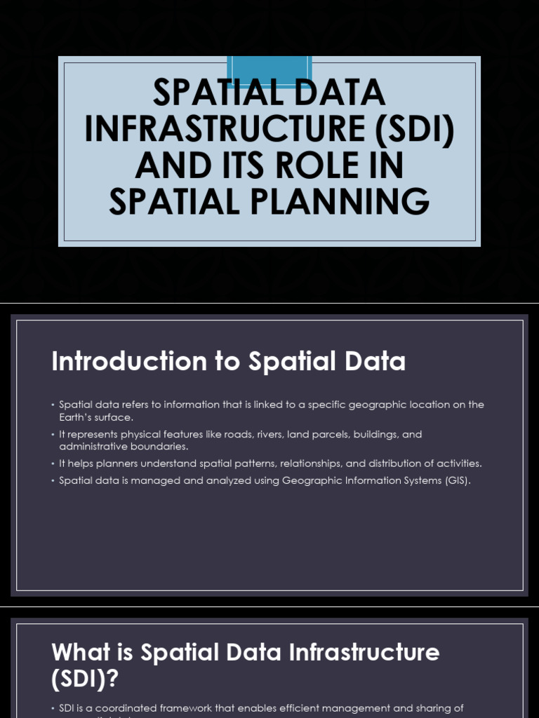 Spatial Data Infrastructure (SDI) and Its | PDF | Geographic ...