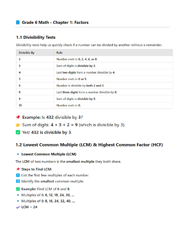 GR 6 - Revision Notes For TERM 3 Exams | PDF