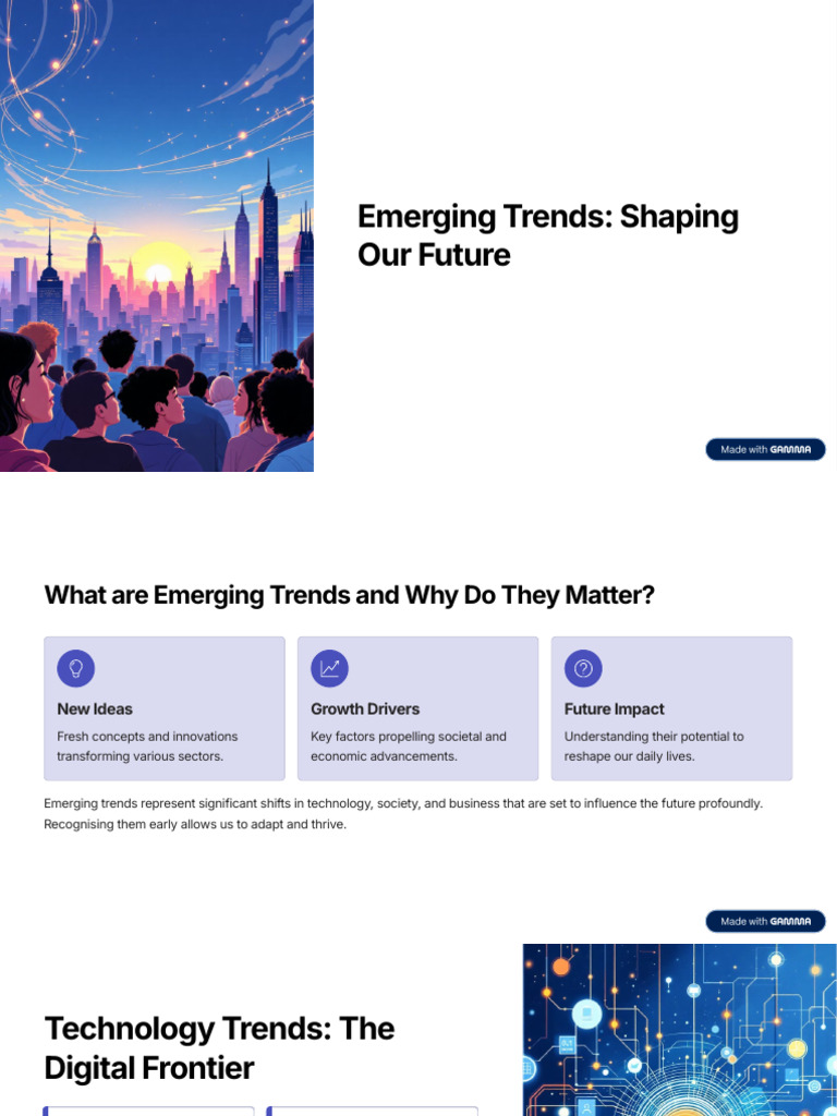 Emerging Trends Shaping Our Future | PDF | Sustainability | Internet Of ...