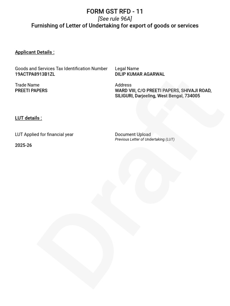 GST RFD - 11 Preview | PDF
