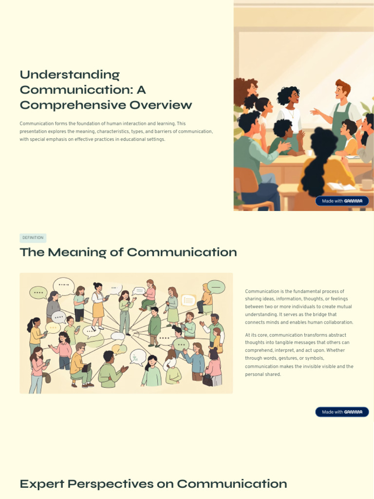 Understanding Communication A Comprehensive Overview | PDF ...