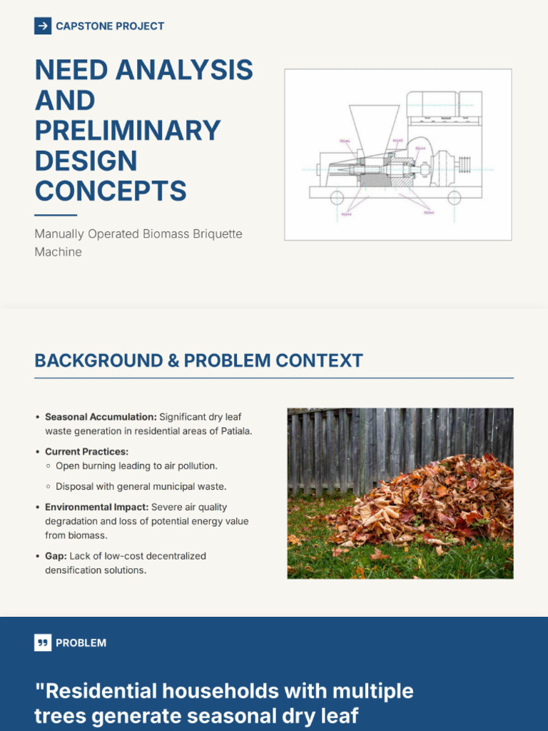 Need Analysis and Preliminary Design Concepts Mechanical Capstone | PDF