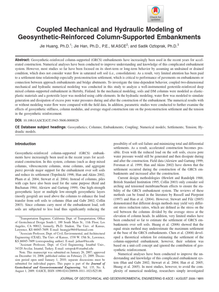 Coupled Mechanical and Hydraulic Modeling of Geosynthetic Reinforced ...