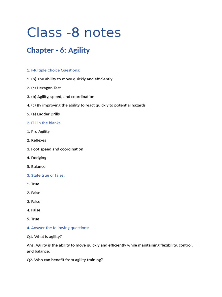 Class 8 Notes | PDF