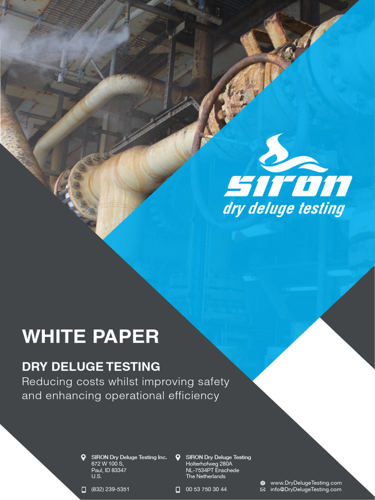 Siron Dry Deluge Testing White Paper 2018 | PDF | Fire Sprinkler System ...