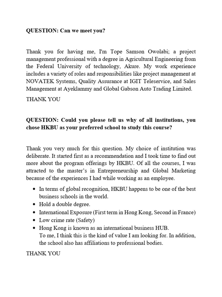 Questions and Answer | PDF