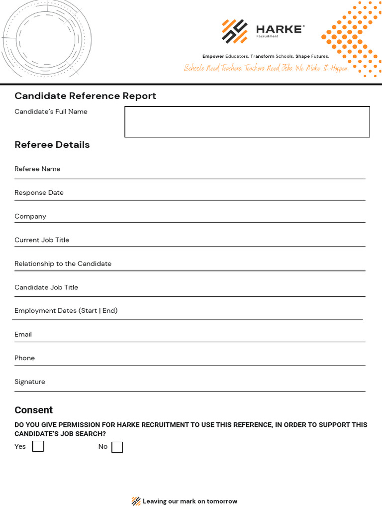 Teacher Reference Form | PDF | Recruitment | Behavior Modification