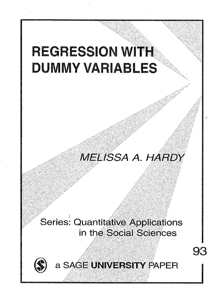 Regression With Dummy Variables | PDF