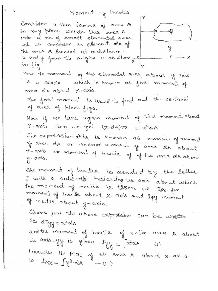 Lecture Notes On Moment of Inertia | PDF