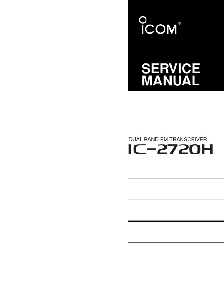 IC-2720 Service Manual | PDF | Detector (Radio) | Amplifier
