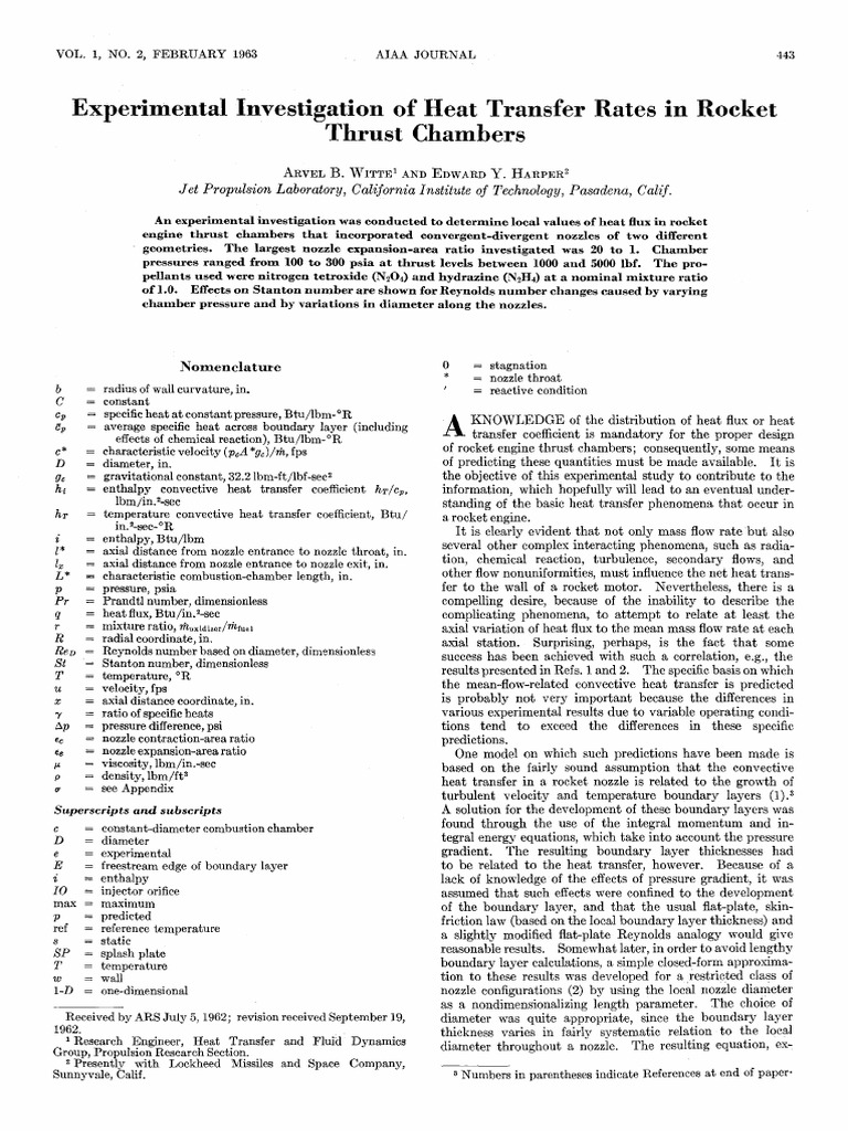 Experimental Investigation of Heat Transfer Rates in Rocket Thrust ...