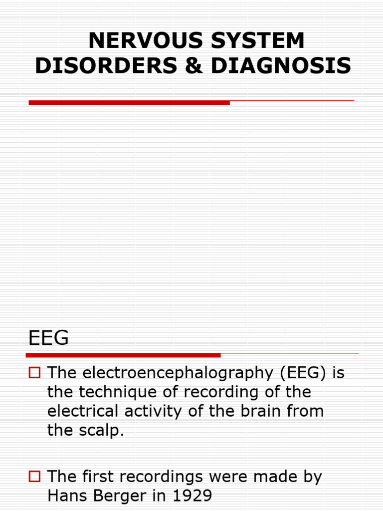 Chapter-2 - NERVOUS SYSTEM DISORDERS & DIAGNOSIS-1 | PDF