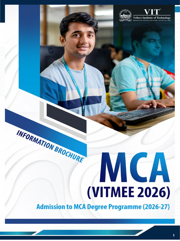 MCA VITMEE Information Brochure | PDF | University And College Admission