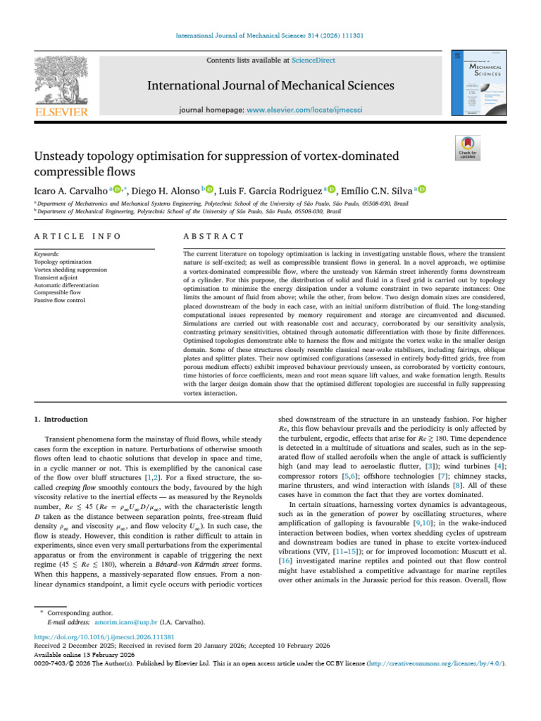 Unsteady Topology Optimisation For Suppression of Vortex-Dominated ...