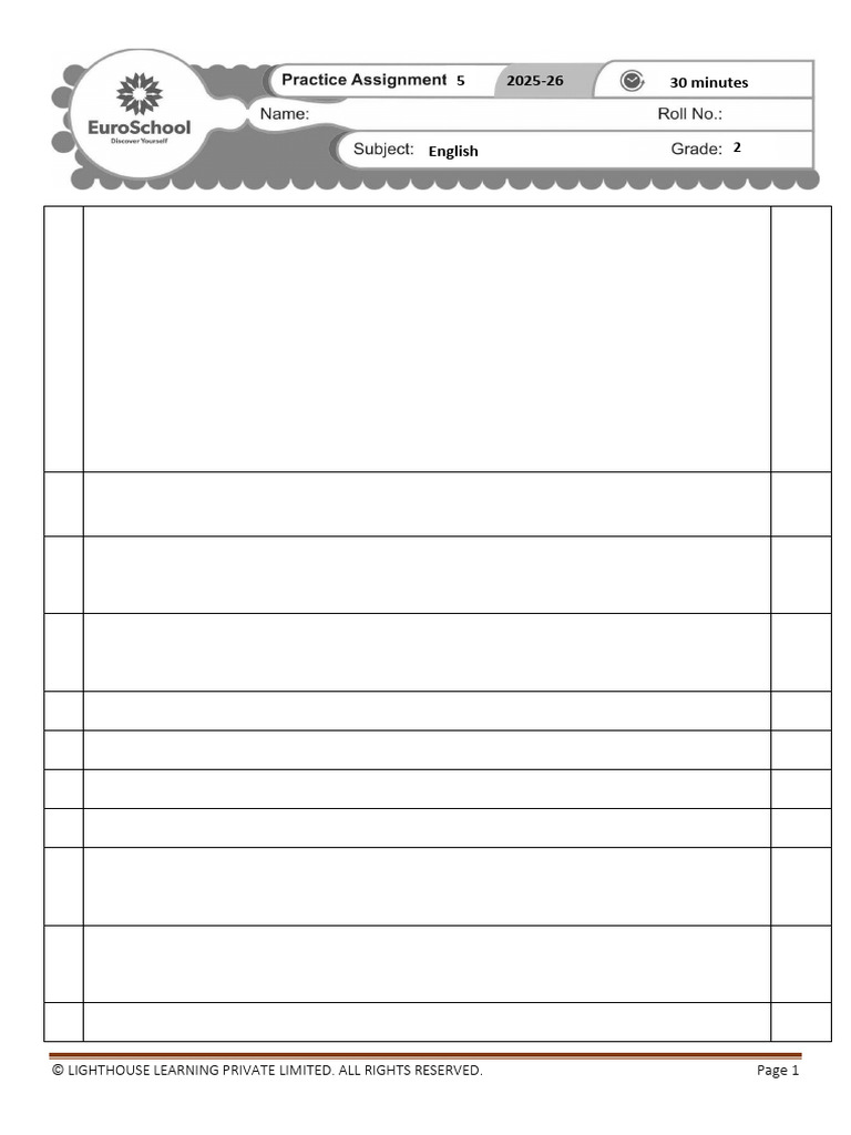 English Practice Paper-2 | PDF