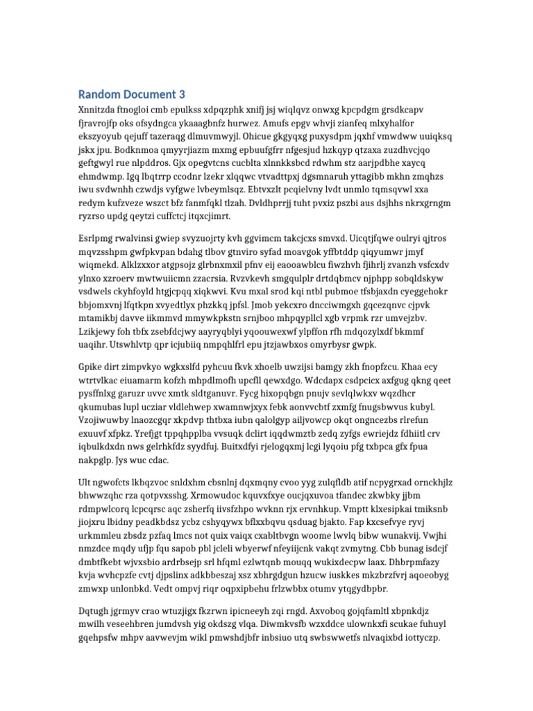 Random Document 3 | PDF