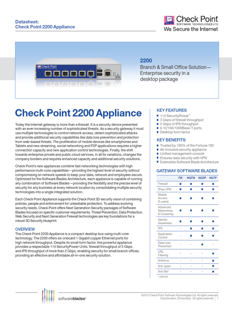 2200 Appliance Datasheet | PDF | Security | Computer Security