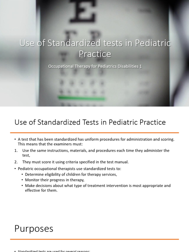 (2) CH 2 Use of Standardized Tests in Pediatric Practice | PDF ...