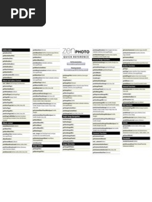 Zenphoto Quick Reference Pdf Computer Data Information Science