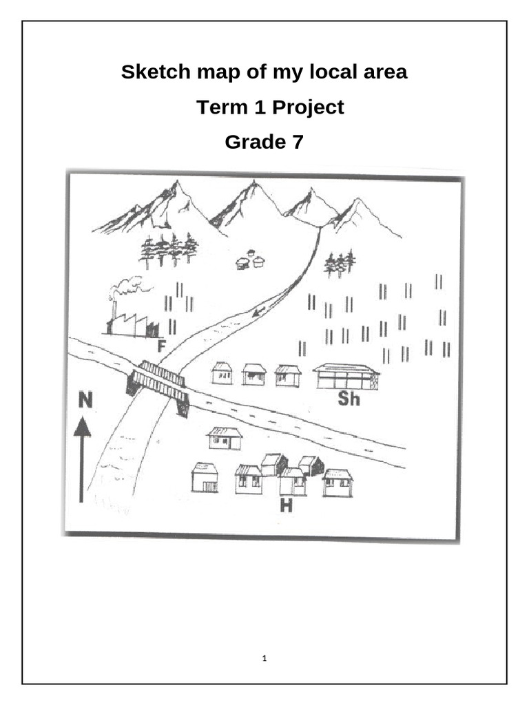Grade 7 Project - Sketch Map | PDF | Map