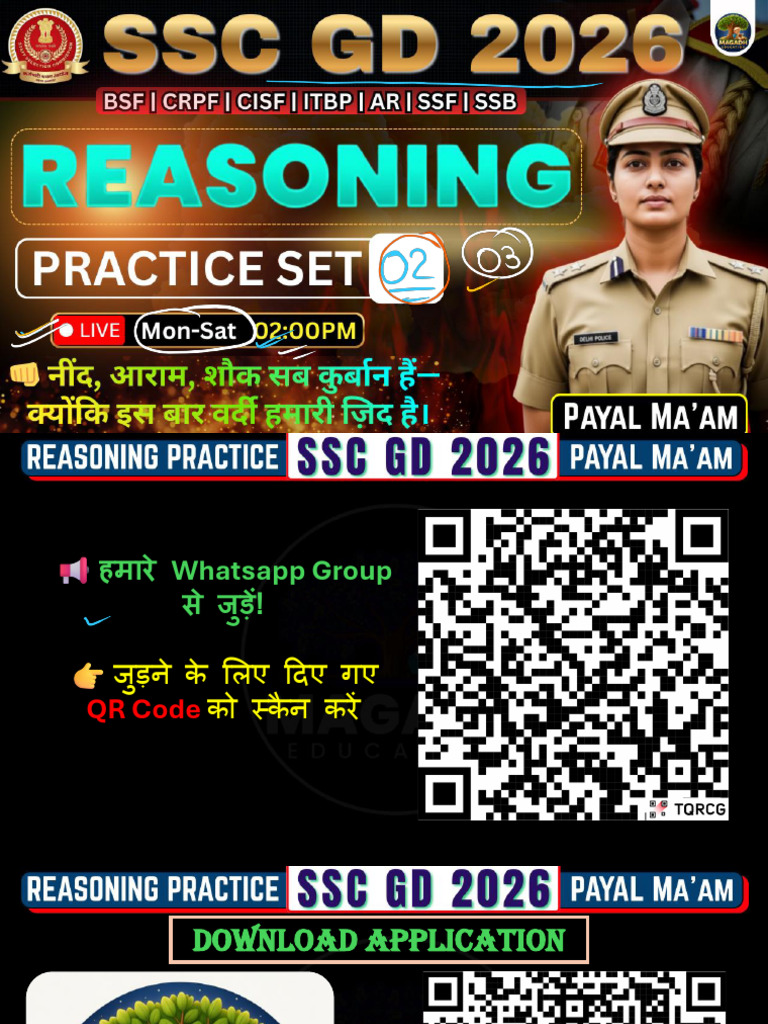 Reasoning SSC GD Practice Class Notes 02 | PDF