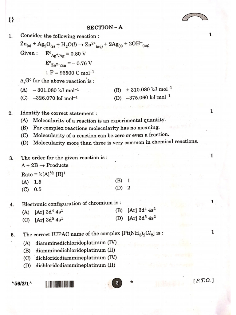 Chemistry Set 1 | PDF