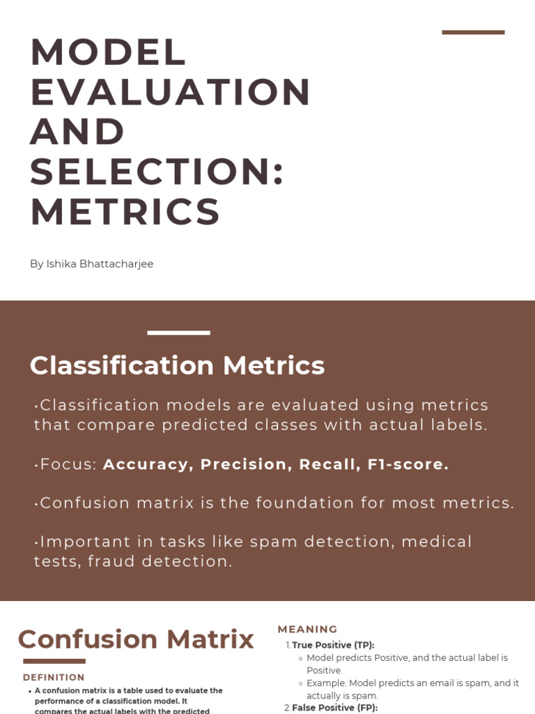 Model Evaluation and Selection Metrics | PDF | Mean Squared Error ...