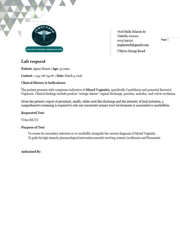 Lab Request | PDF