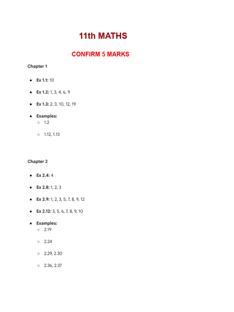 11th Maths | PDF