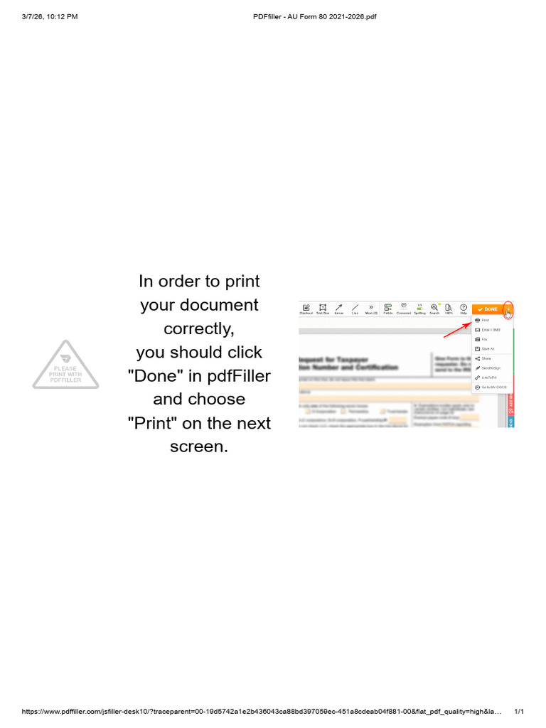 PDFfiller - AU Form 80 2021-2026 | PDF