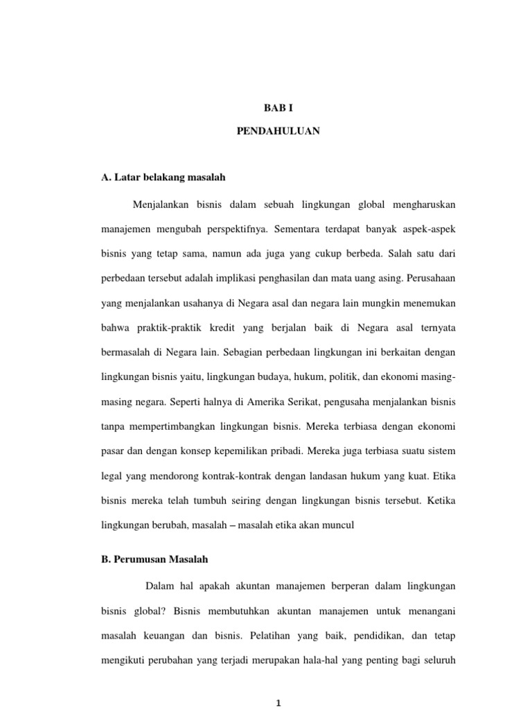 Akuntansi Manajemen Dalam Lingkungan Internasional1