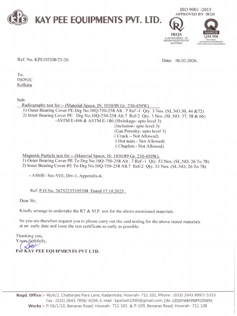 MPT & RT Test... | PDF