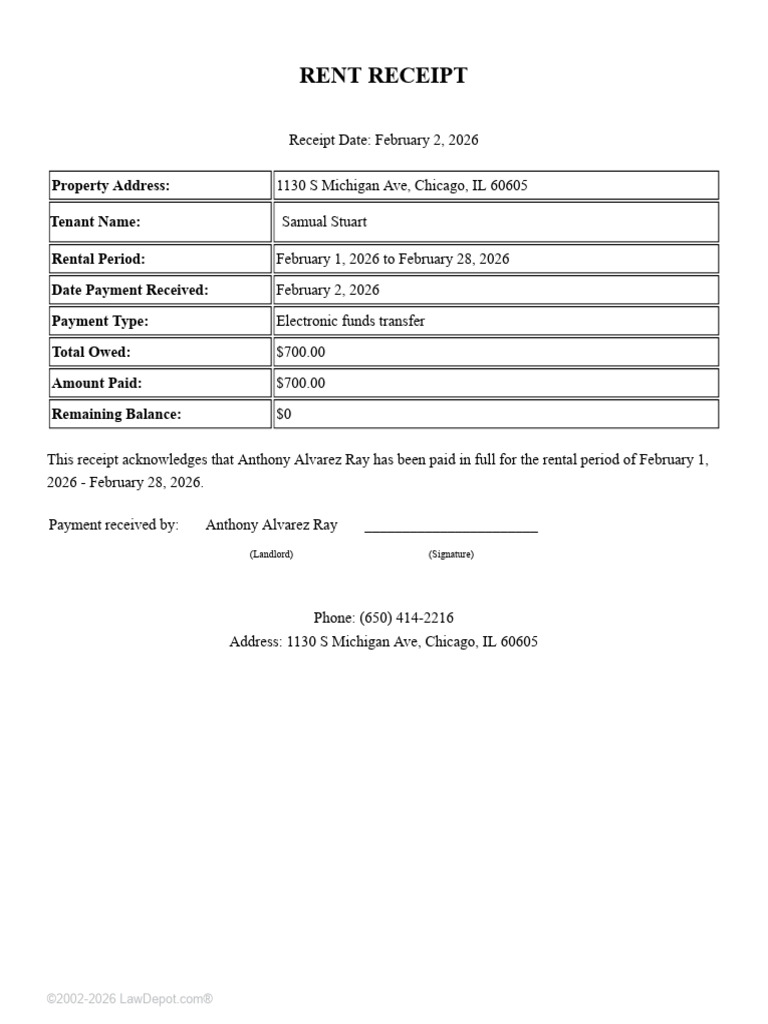 Rent Receipt | PDF