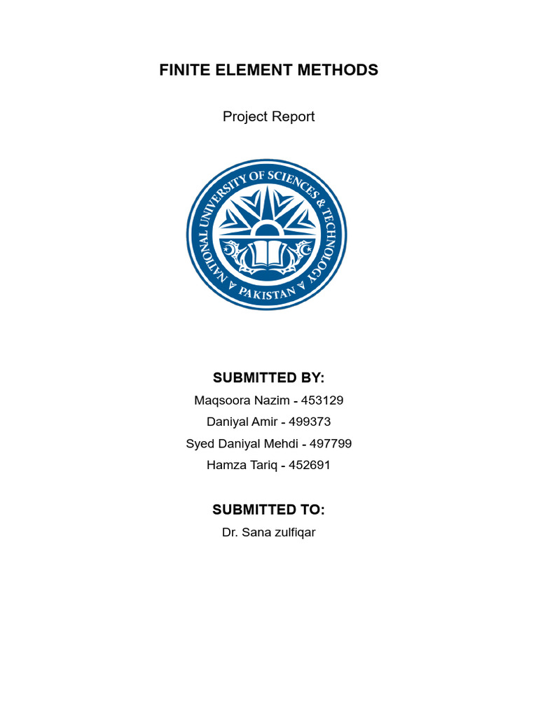 Fem Final Project Report | PDF | Deformation (Engineering) | Beam ...