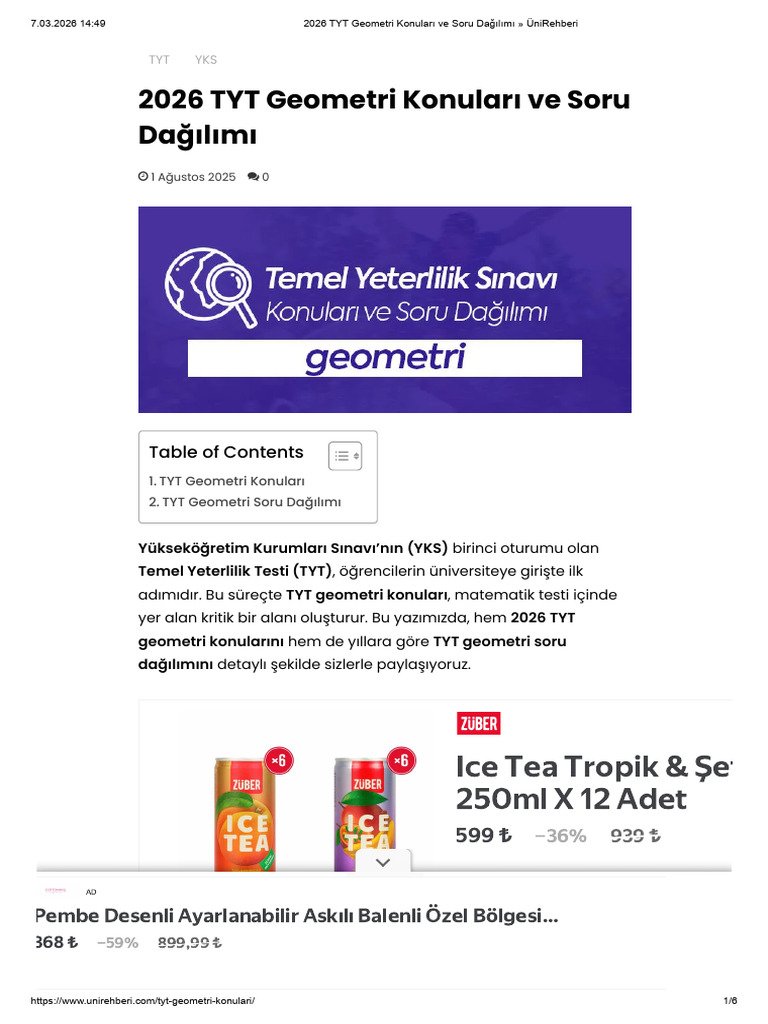 2026 TYT Geometri Ri | PDF