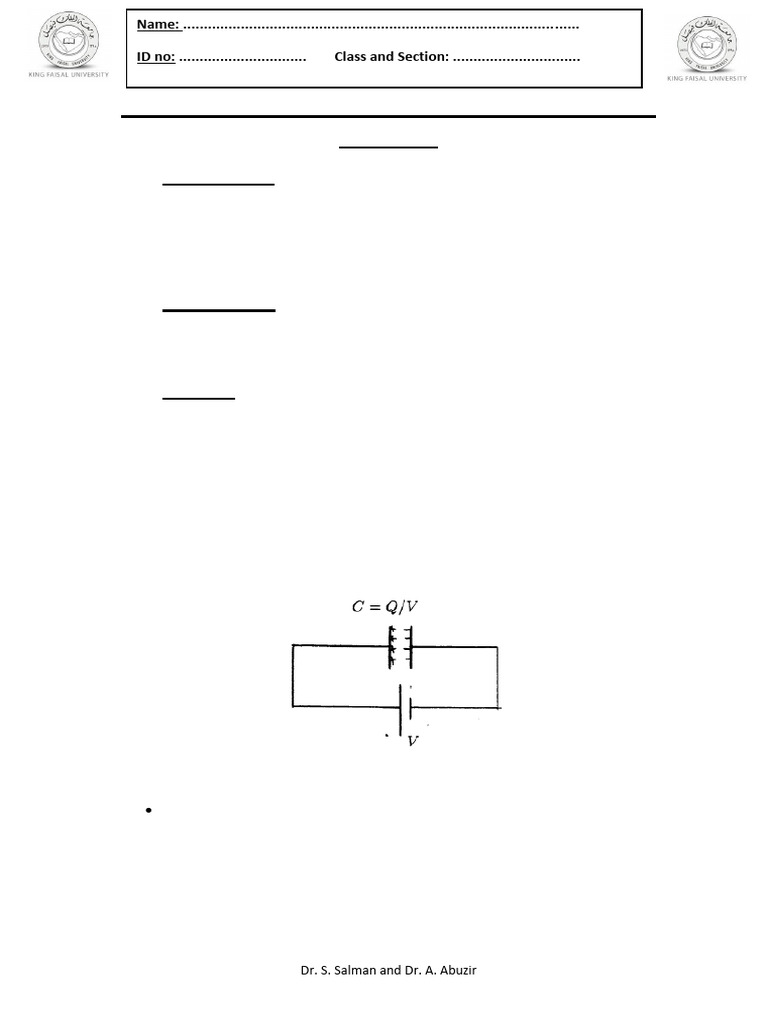 Practical No.7 Capacitors in Parallel and in Series | PDF | Capacitor ...
